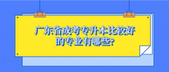 广东省成考专升本比较好的专业有哪些?