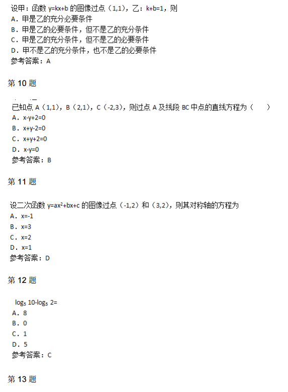 2015年成人高考高起点数学理考试真题3.png