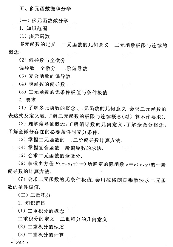 2020年广东成人高考专升本高数(一)考试大纲介绍(图9)