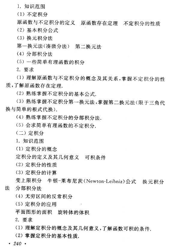 2020年广东成人高考专升本高数(一)考试大纲介绍(图6)